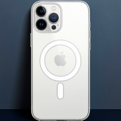 Apple İphone 15 Pro Max Kılıf Magneticsafe Şeffaf Silikon - Şeffaf