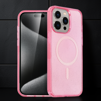 Apple İphone 15 Pro Max Kılıf Magsafe Kapak - Pembe