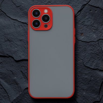 Apple İphone 15 Pro Max Kılıf Montreal Silikon Kapak - Kırmızı