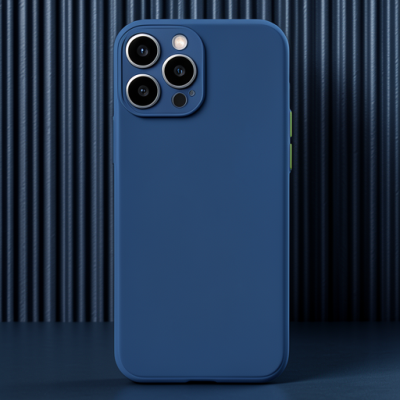 Apple İphone 15 Pro Max Kılıf Montreal Silikon Kapak - Lacivert