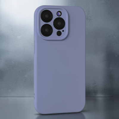 Apple İphone 15 Pro Max Kılıf Nano İçi Kadife Silikon - Lila