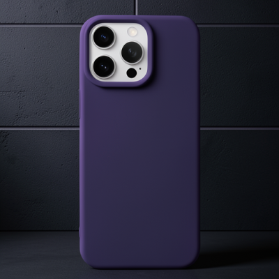 Apple İphone 15 Pro Max Kılıf Nano İçi Kadife Silikon - Mor