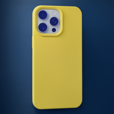 Apple İphone 15 Pro Max Kılıf Nano İçi Kadife Silikon - Sarı