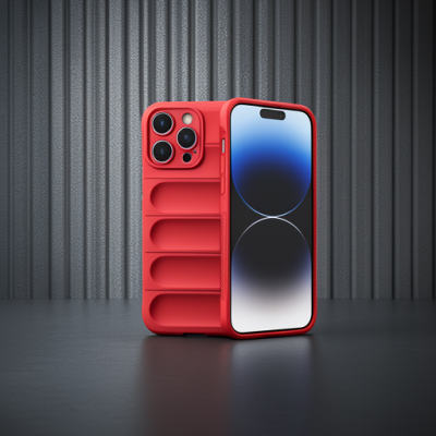 Apple İphone 15 Pro Max Kılıf Optimum Silikon - Kırmızı