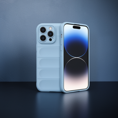 Apple İphone 15 Pro Max Kılıf Optimum Silikon - Sky Blue