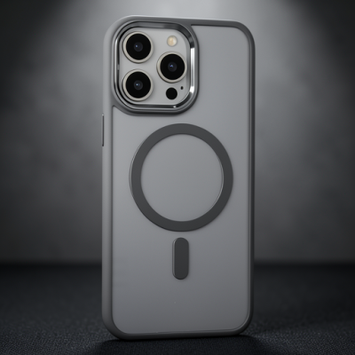 Apple İphone 15 Pro Max Kılıf Room Magneticsafe Silikon - Gri