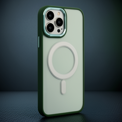 Apple İphone 15 Pro Max Kılıf Room Magneticsafe Silikon - Köknar Yeşili