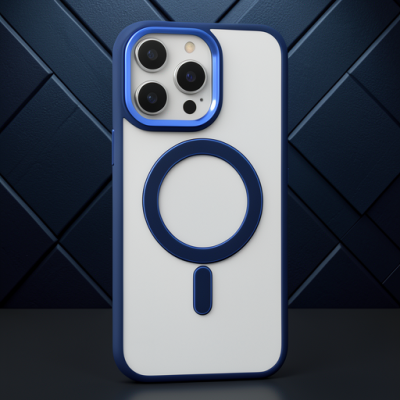 Apple İphone 15 Pro Max Kılıf Room Magneticsafe Silikon - Lacivert