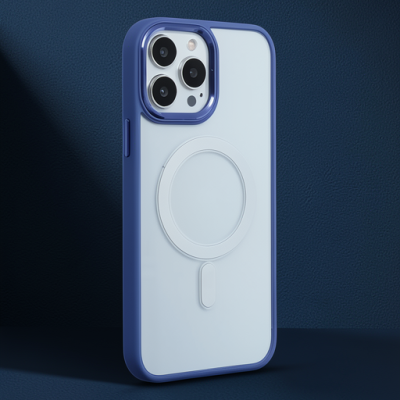 Apple İphone 15 Pro Max Kılıf Room Magneticsafe Silikon - Sierra Blue
