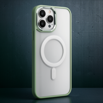 Apple İphone 15 Pro Max Kılıf Room Magneticsafe Silikon - Su Yeşili