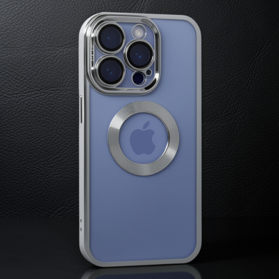 Apple İphone 15 Pro Max Kılıf Slot Silikon - Gümüş