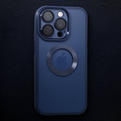 Apple İphone 15 Pro Max Kılıf Slot Silikon - Lacivert