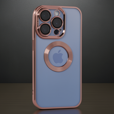 Apple İphone 15 Pro Max Kılıf Slot Silikon - Rose Gold