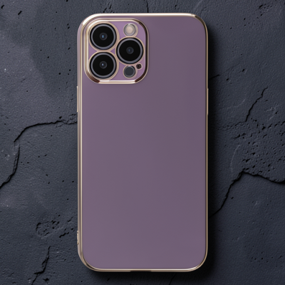 Apple İphone 15 Pro Max Kılıf Volet Silikon - Mor