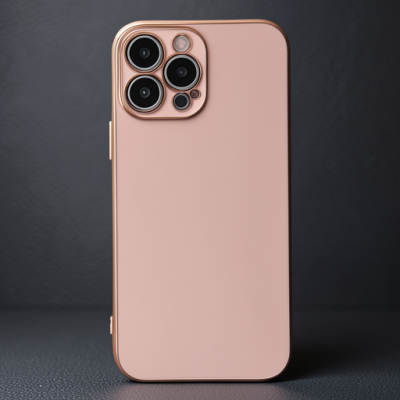 Apple İphone 15 Pro Max Kılıf Volet Silikon - Pembe