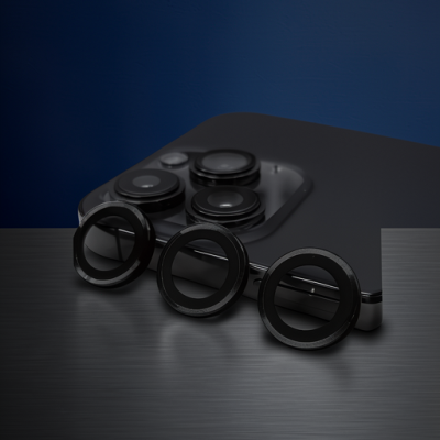Apple İphone 15 Pro Max Raze Metal Kamera Lens - Siyah