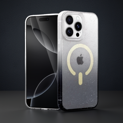 Apple İphone 15 Pro Pummel Shiny Magsafe Kapak - Siyah