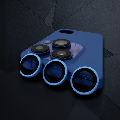 Apple İphone 15 Pro Raze Metal Kamera Lens - Lacivert