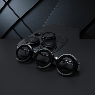 Apple İphone 15 Pro Raze Metal Kamera Lens - Siyah