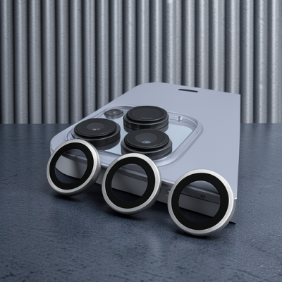 Apple İphone 15 Pro Raze Metal Kamera Lens - Titan Gri