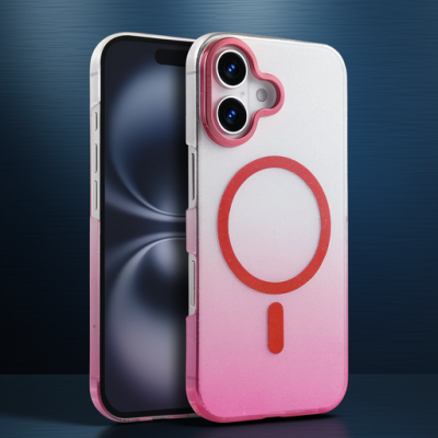 Apple İphone 16 Glossy Magsafe Kapak - Pembe