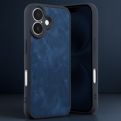 Apple İphone 16 Kılıf Aras Deri Kapak - Lacivert