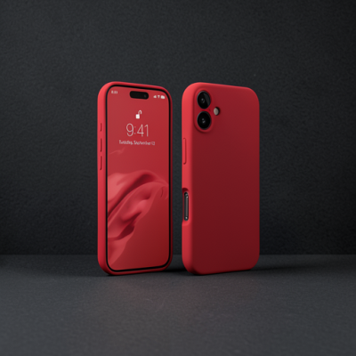 Apple İphone 16 Kılıf First Silikon - Kırmızı