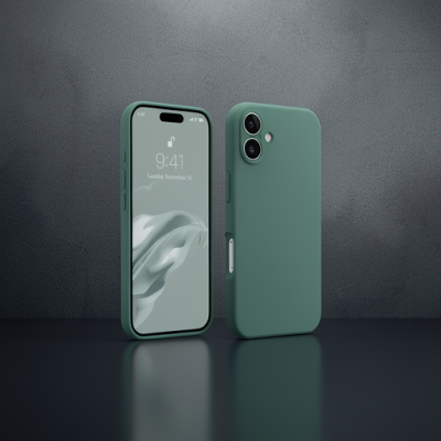 Apple İphone 16 Kılıf First Silikon - Koyu Yeşil