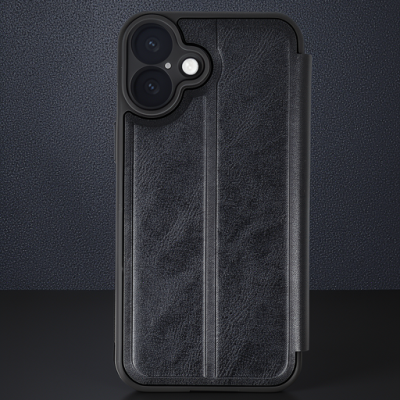 Apple İphone 16 Kılıf Flip Cover - Siyah