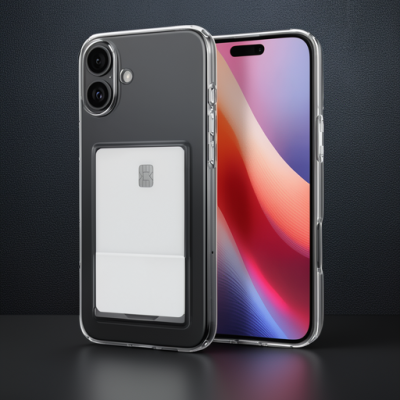 Apple İphone 16 Kılıf Kart Şeffaf Silikon - Şeffaf