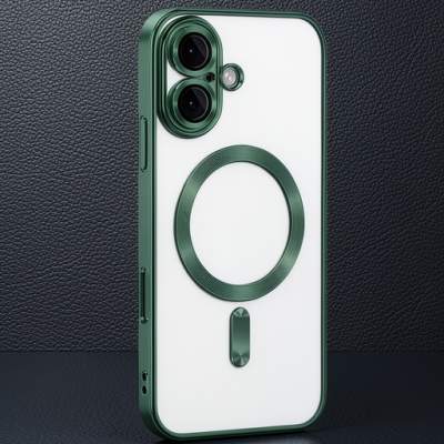 Apple İphone 16 Kılıf Kross Magneticsafe Kapak - Koyu Yeşil