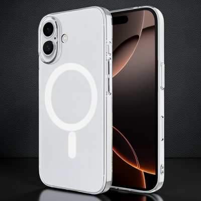 Apple İphone 16 Kılıf Magneticsafe Şeffaf Silikon - Şeffaf