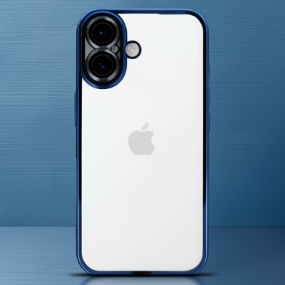 Apple İphone 16 Kılıf Razer Lensli Silikon - Açık Mavi