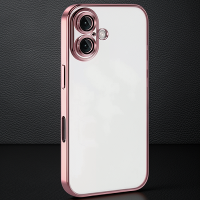 Apple İphone 16 Kılıf Razer Lensli Silikon - Pembe