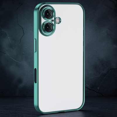 Apple İphone 16 Kılıf Razer Lensli Silikon - Turkuaz