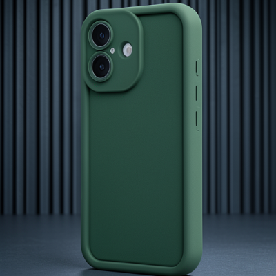 Apple İphone 16 Kılıf Viera Silikon - Koyu Yeşil