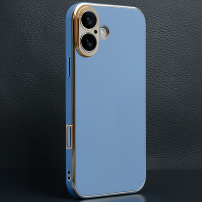 Apple İphone 16 Kılıf Volet Silikon - Mavi