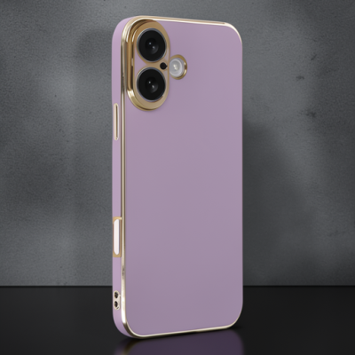 Apple İphone 16 Kılıf Volet Silikon - Mor