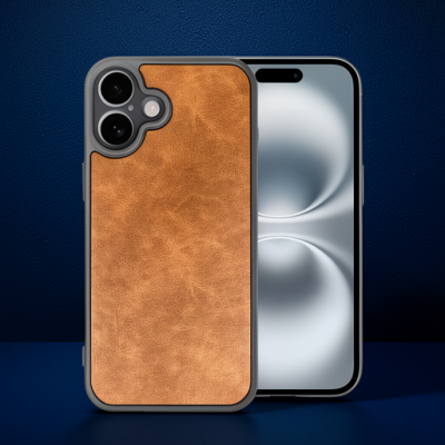 Apple İphone 16 Plus Kılıf Aras Deri Kapak - Taba