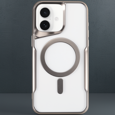 Apple İphone 16 Plus Kılıf Boyi Magsafe Silikon Kapak - Gümüş