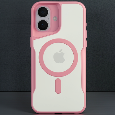 Apple İphone 16 Plus Kılıf Boyi Magsafe Silikon Kapak - Pembe