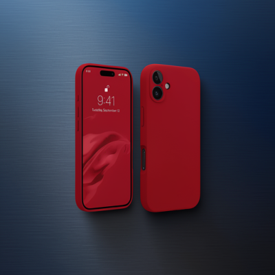 Apple İphone 16 Plus Kılıf First Silikon - Kırmızı