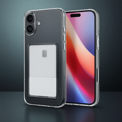 Apple İphone 16 Plus Kılıf Kart Şeffaf Silikon - Şeffaf