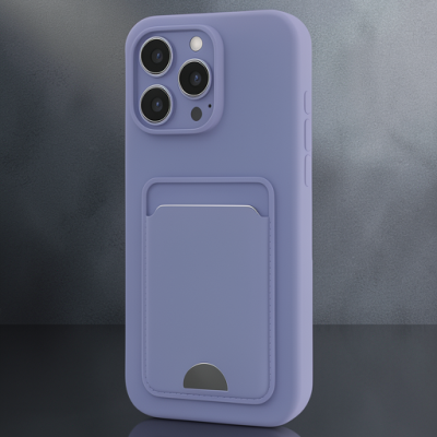 Apple İphone 16 Plus Kılıf Kelvin Kartvizitli Silikon - Lila