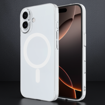 Apple İphone 16 Plus Kılıf Magneticsafe Şeffaf Silikon - Şeffaf