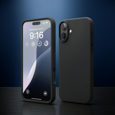 Apple İphone 16 Plus Kılıf Nano İçi Kadife Silikon - Siyah