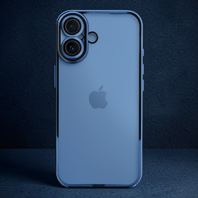 Apple İphone 16 Plus Kılıf Razer Lensli Silikon - Açık Mavi