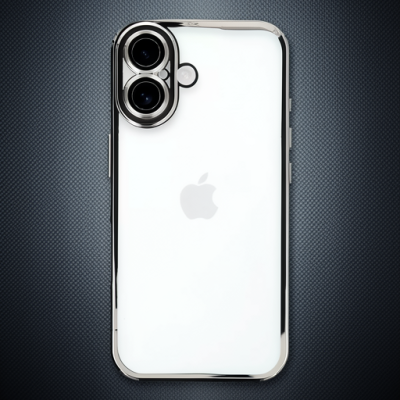 Apple İphone 16 Plus Kılıf Razer Lensli Silikon - Gümüş