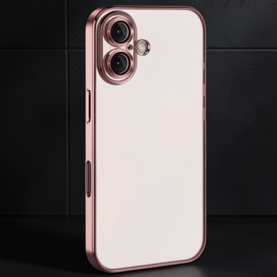 Apple İphone 16 Plus Kılıf Razer Lensli Silikon - Pembe