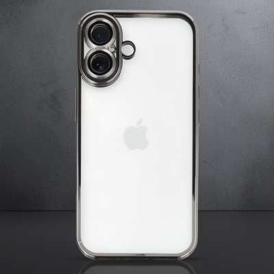 Apple İphone 16 Plus Kılıf Razer Lensli Silikon - Titanyum Gri